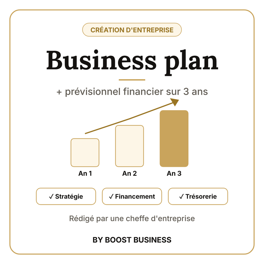 Business plan complet avec prévisionnel financier sur 3 ans
