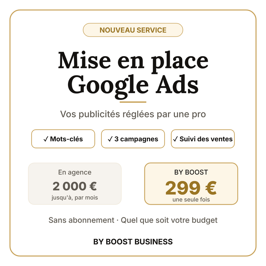 Mise en place de vos campagnes Google Ads (jusqu'à 3 campagnes)