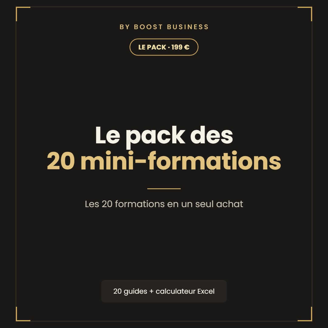Le pack des 20 mini-formations BY BOOST · 199 €