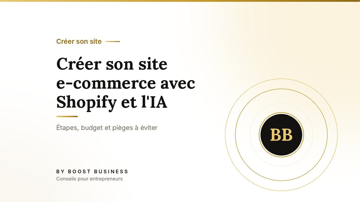 Créer son site e-commerce avec Shopify et l'IA – Étapes, budget et pièges à éviter