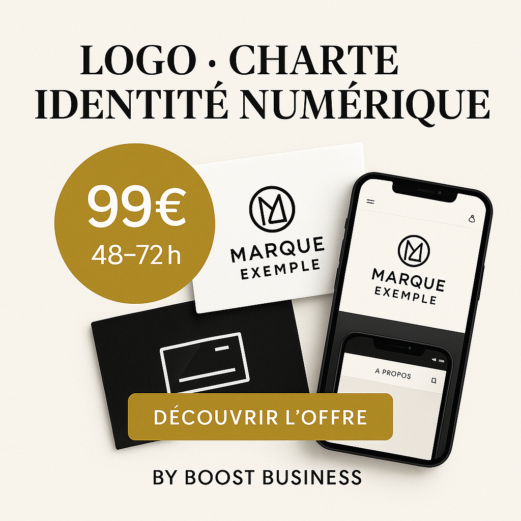 Logo, Charte Graphique & Identité Numérique : le kit express qui change tout (99€)