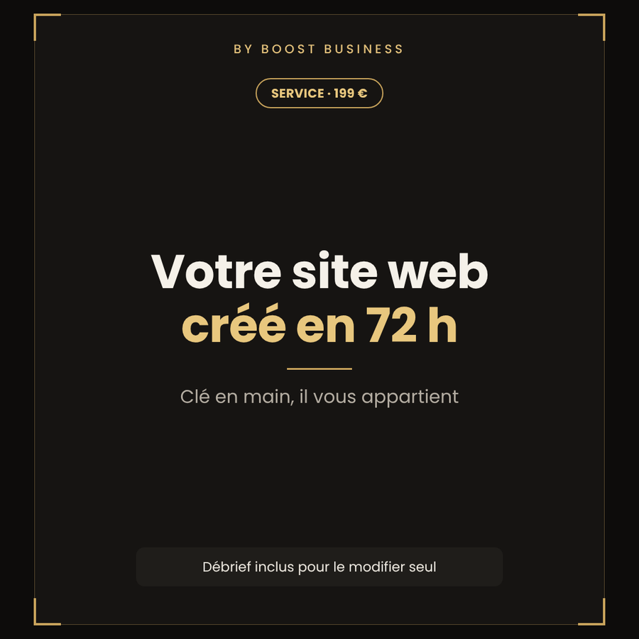 Création de site web clé en main en 72 h