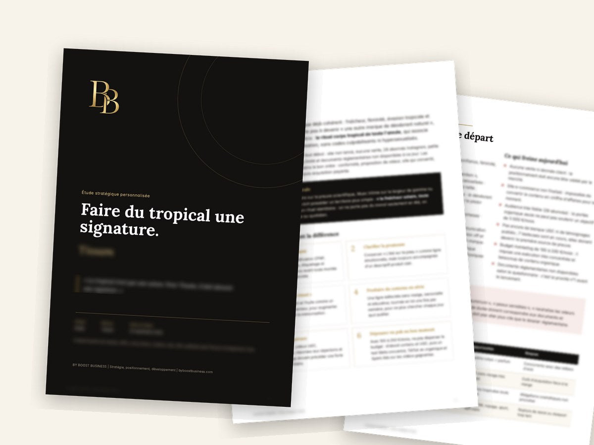 Extrait d'une étude BY BOOST BUSINESS