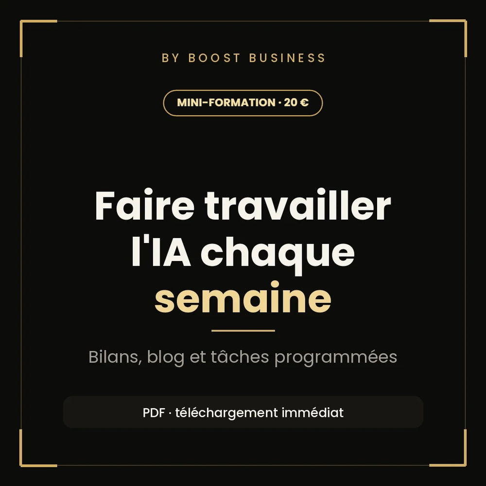 Faire travailler l'IA chaque semaine : bilans, blog et tâches programmées