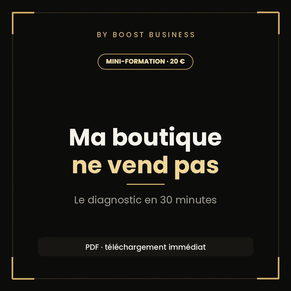 Ma boutique ne vend pas : le diagnostic en 30 minutes