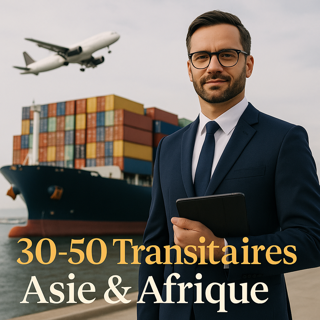 Transitaires pour importer depuis Asie/Afrique.